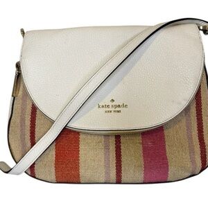 Kate Spade Leila White and Pink Crossbody Bag